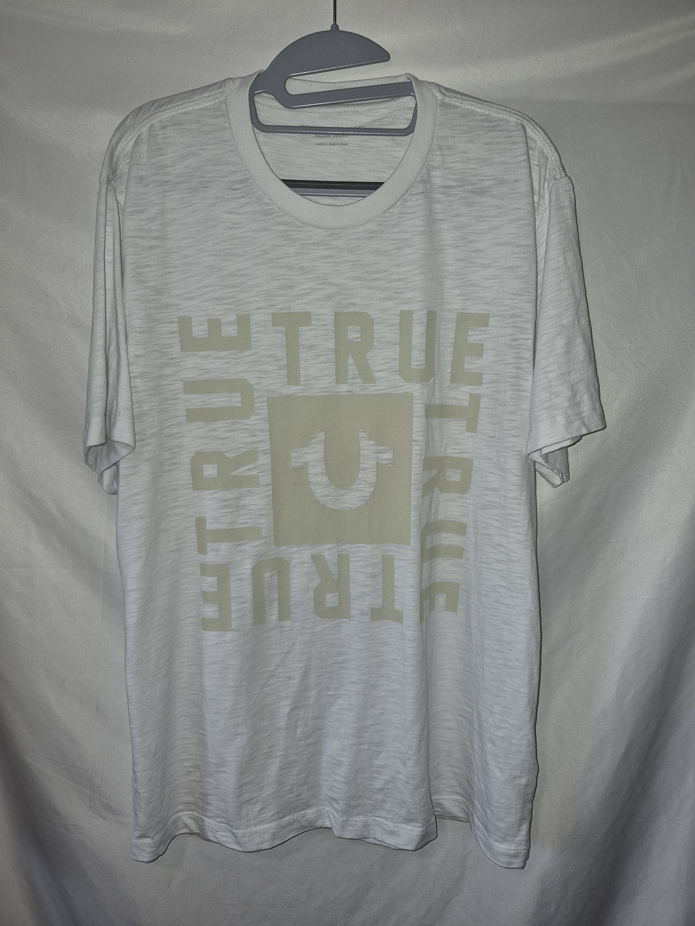 True Religion SS Horseshoe Square Logo T-Shirt 105125 Men Sz XL